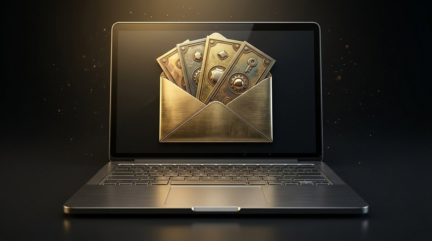 Ilustração representando as formas de ganhar dinheiro online trabalhando pela internet