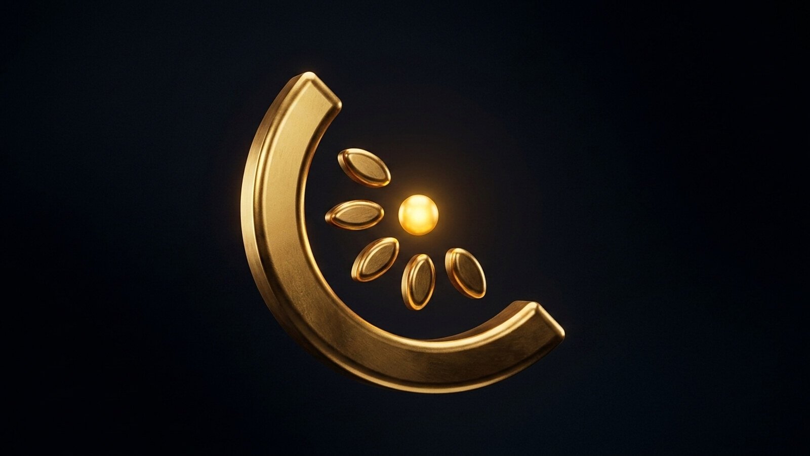 Ilustração de um carrinho de compras digital dourado representando o cadastro na Kiwify